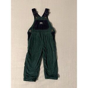 OshKosh B'gosh Overalls 4T Toddler Two Tone Corduroy Cargo Pockets NWT New